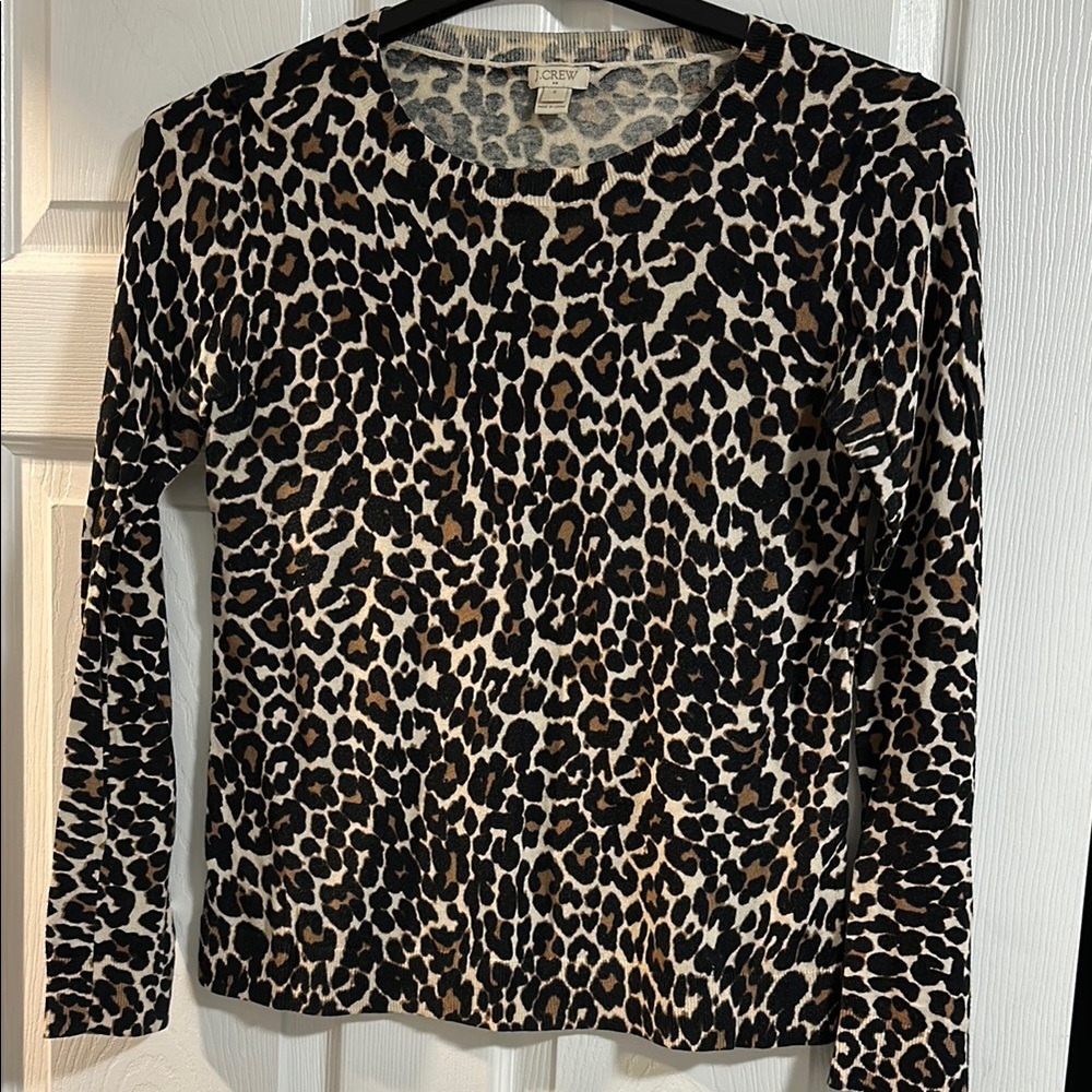 Leopard Print Long Sleeve Top
